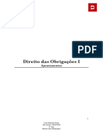 Apontamentos de Direito Das Obrigações