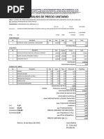 Analisis de Precio Unitario: Obra: Contratante