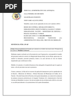 Sentencia Notificada Día 11 de Septiembre de 2023