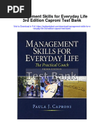 Management Skills For Everyday Life 3rd Edition Caproni Test Bank