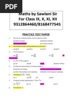 Practice Test Paper With Doubts Marked