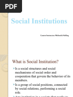 Chapter 2 Social Institutions and Groups