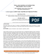 Uzbeki-English Parallel Corpus Algorithm and Alignment Problem