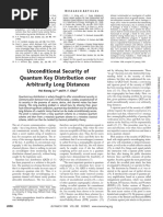 Lo-Unconditional Security of Quantum Key Distribution Over Arbitrarily Long Distances-1999-Science