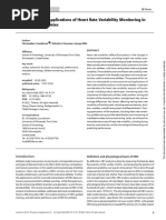 Practices and Applications of Heart Rate Variability Monitoring in Endurance Athletes