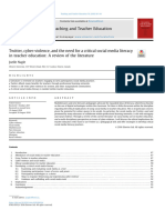 Twitter, Cyber-Violence, and The Need For A Critical Social Media Literacy in Teacher Education A Review of The Literature