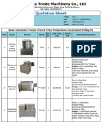 150kgh Output Frozen French Fries Production Line