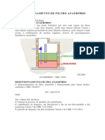 Dimensionamento de Filtro Anaeróbio