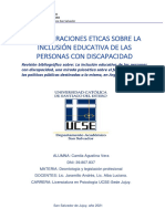 Inclusión Educativa de Las Personas Con Discapacidad. Vera Camila