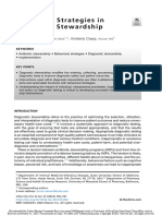 Behavioralstrategiesin Diagnosticstewardship: Sonali D. Advani,, Kimberly Claeys