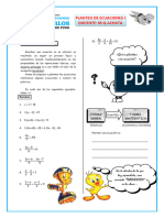 Planteo de Ecuaciones 1 para Tercero de Secundaria