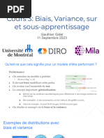 Bias Variance Sur Et Sous Apprentissage