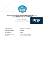 RPP Ipa Kelas 8 Sem 1