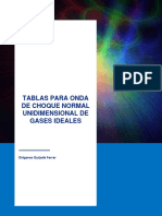 Tablas para Onda de Choque Normal Unidimensional de Gases Ideales