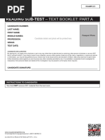 Reading Sample Test 5 - Reading Part A Text Booklet