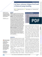 Noh2020effect of Knee Extensor Fatigue Level and Sex On Bilateral Jump-Landing