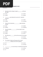 Mpdca English Y5 - Grammar Quiz 1