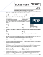 CLASS TEST-1 (Straight Line) Maths RC Sir