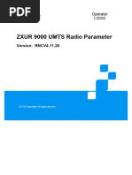 ZXUR 9000 UMTS (V4.11.20) Radio Parameter Reference