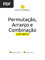 Live 012 - Permutação, Arranjo e Combinação PDF