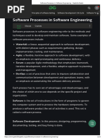 Software Processes in Software Engineering - GeeksforGeeks