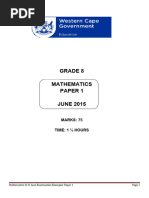 Mathematics GR 8 Exemplar Examination Paper 1 June 2015