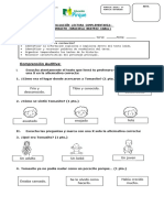 Evaluación de Lectura 1° Tomasito