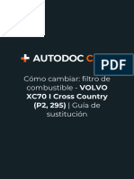 Cómo Cambiar - Filtro de Combustible - VOLVO XC70 I Cross Country (P2, 295) - Guía de Sustitución