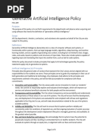 City of Seattle Generative Artificial Intelligence Policy