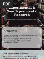 Experimental Non Experimental Research