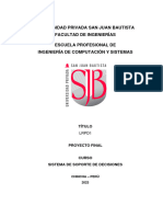 Sistema de Soporte de Decisiones - Proyecto