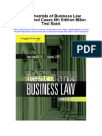 Fundamentals of Business Law Summarized Cases 8th Edition Miller Test Bank