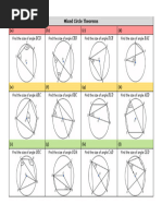 Mixed Circle Theorems Practice Grid