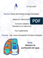 Métodos de Purificación Del Agua