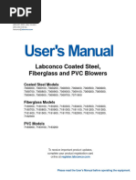 Labconco-7114000 Rev L Labconco Coated Steel Fiberglass and PVC Blowers User Manual 2