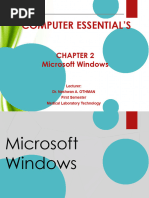 Computer Essentials - Microsoft Windowws - Chapter2