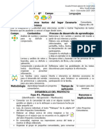 6to Grado Octubre - 01 Disfrutemos Textos Del Lugar Donde Vivimos (2023-2024)