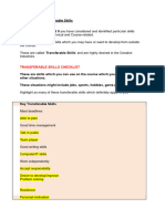 Worksheet 6 Transferable Skills