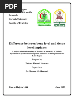 Difference Between Bone Level and Tissue Level Implants