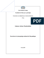 Trabalho de Antropologia Cultural de Moçambique