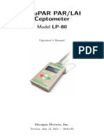 AccuPAR PAR 80 Operators Manual