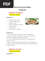 85 Recetas Ricas en Hierro Mayor de 3 Años