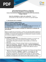 Guía de Actividades y Rúbrica de Evaluación - Unidad 3 - Tarea 4 - Conociendo Las Redes Sociales Con Criterios de Seguridad Di