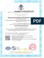 Quality Management System Certificate