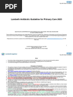 Lambeth Antibiotic Guideline For Primary Care 2023 FINAL