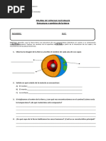 Prueba de Ciencias Naturales Estructura y Cambios de La Tierra