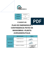 P.SGSST.02 Plan de Emergencia y Contingencia - Patio de Maniobras - Planta Avena