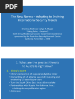 Thayer, The New Norms - Adapting To Evolving International Security Trends