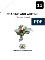 Reading and Writing Module 3