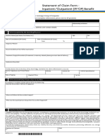 Statement of Claim Form (OP IP CLAIM) (Hospitalization)